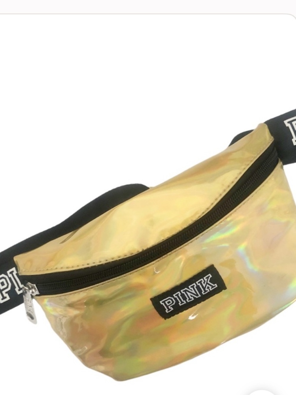 NWT PINK Holographic Iridescent Belt Bag